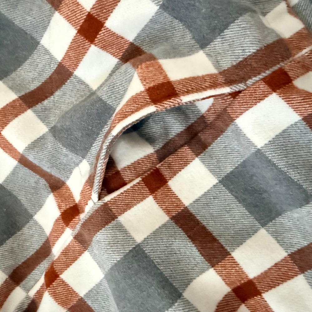 HFX Plaid Flannel Shirt Jacket Oversized L Shacket Outdoor Cozy - Picture 4 of 7